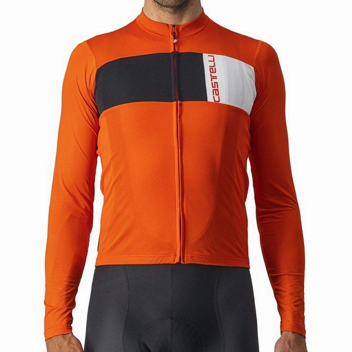 Castelli Prologo 7 Mens Cycling Jersey (Fiery Red/Light Black Ivory)