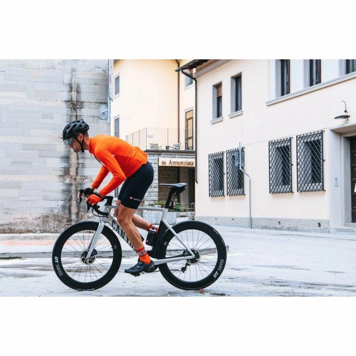 Castelli Prologo 7 Mens Cycling Jersey (Fiery Red/Light Black Ivory)