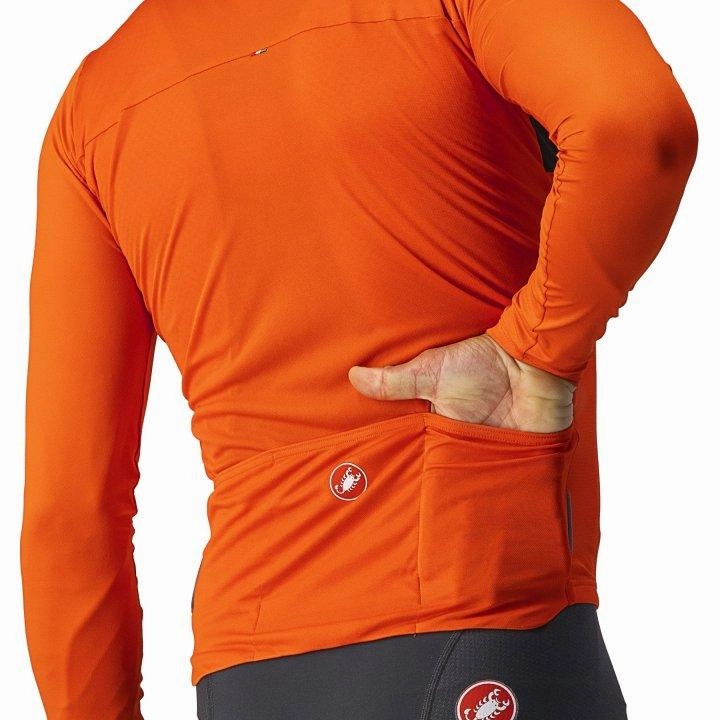 Castelli Prologo 7 Mens Cycling Jersey (Fiery Red/Light Black Ivory)