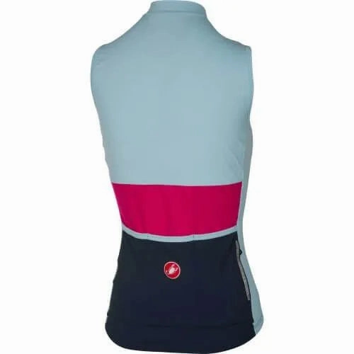 Castelli Protagonista Women's Cycling Jersey (Pale Blue/Raspberry/Navy)