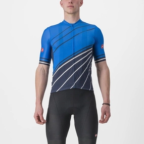 Castelli Speed Strada Men's Cycling Jersey (Drive Blue/Belgian Blue)