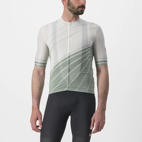 Castelli Speed Strada Men's Cycling Jersey (Ivory/Defender Green)