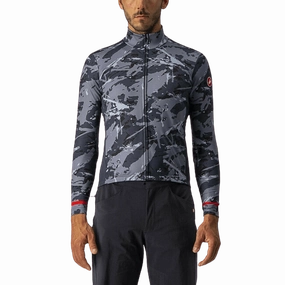Castelli Unlimited Thermal Mens Cycling Jersey (Grey/Blue)