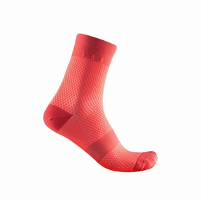 Castelli Velocissima 12 Women's Cycling Socks (Brilliant Pink/Coral Flash)
