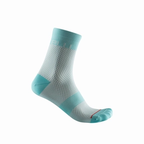 Castelli Velocissima 12 Women's Cycling Socks (Skylight/Light Aqua)