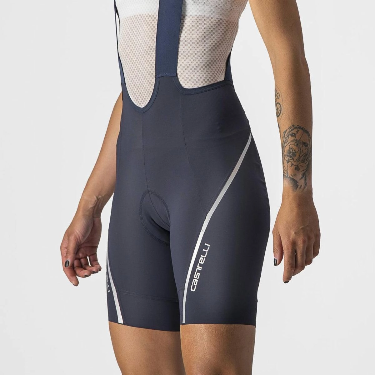 Castelli Velocissima 3 Women's Cycling Bibshorts (Savile Blue/Silver)