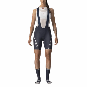Castelli Velocissima 3 Women's Cycling Bibshorts (Savile Blue/Silver)