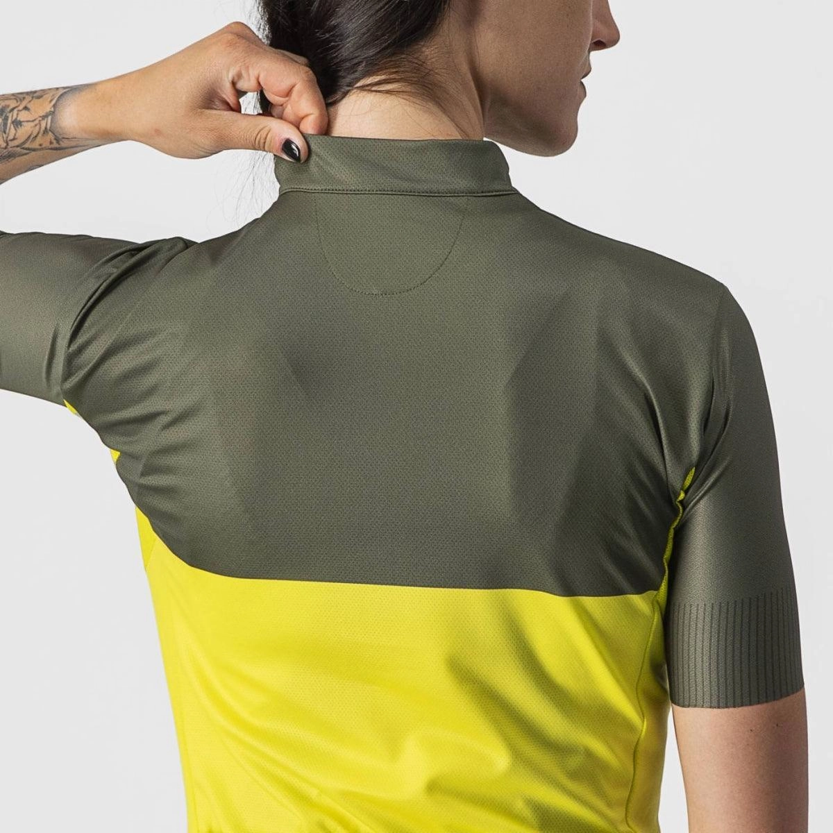 Castelli Velocissima Women's Cycling Jersey (Sulphur/Military Green)