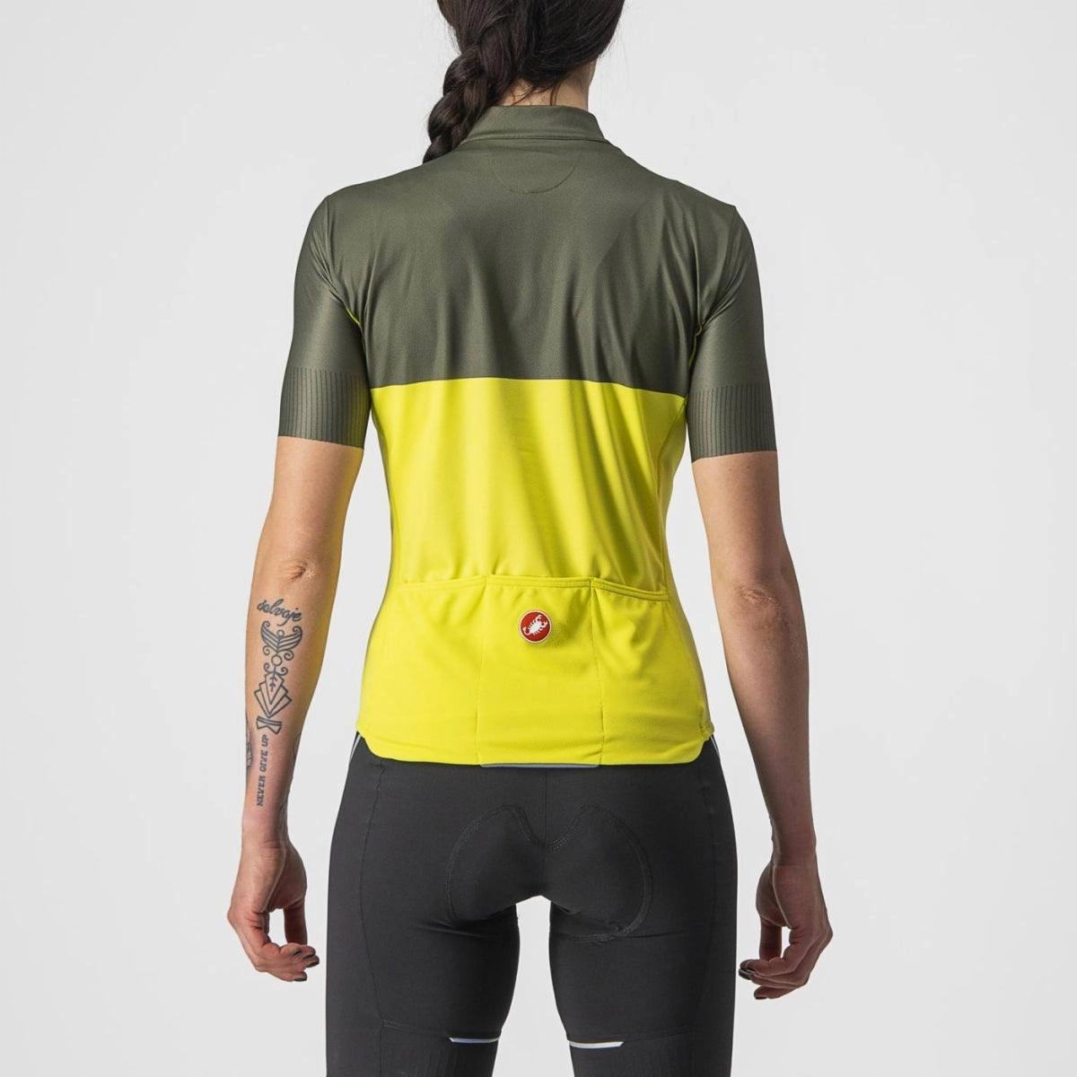 Castelli Velocissima Women's Cycling Jersey (Sulphur/Military Green)
