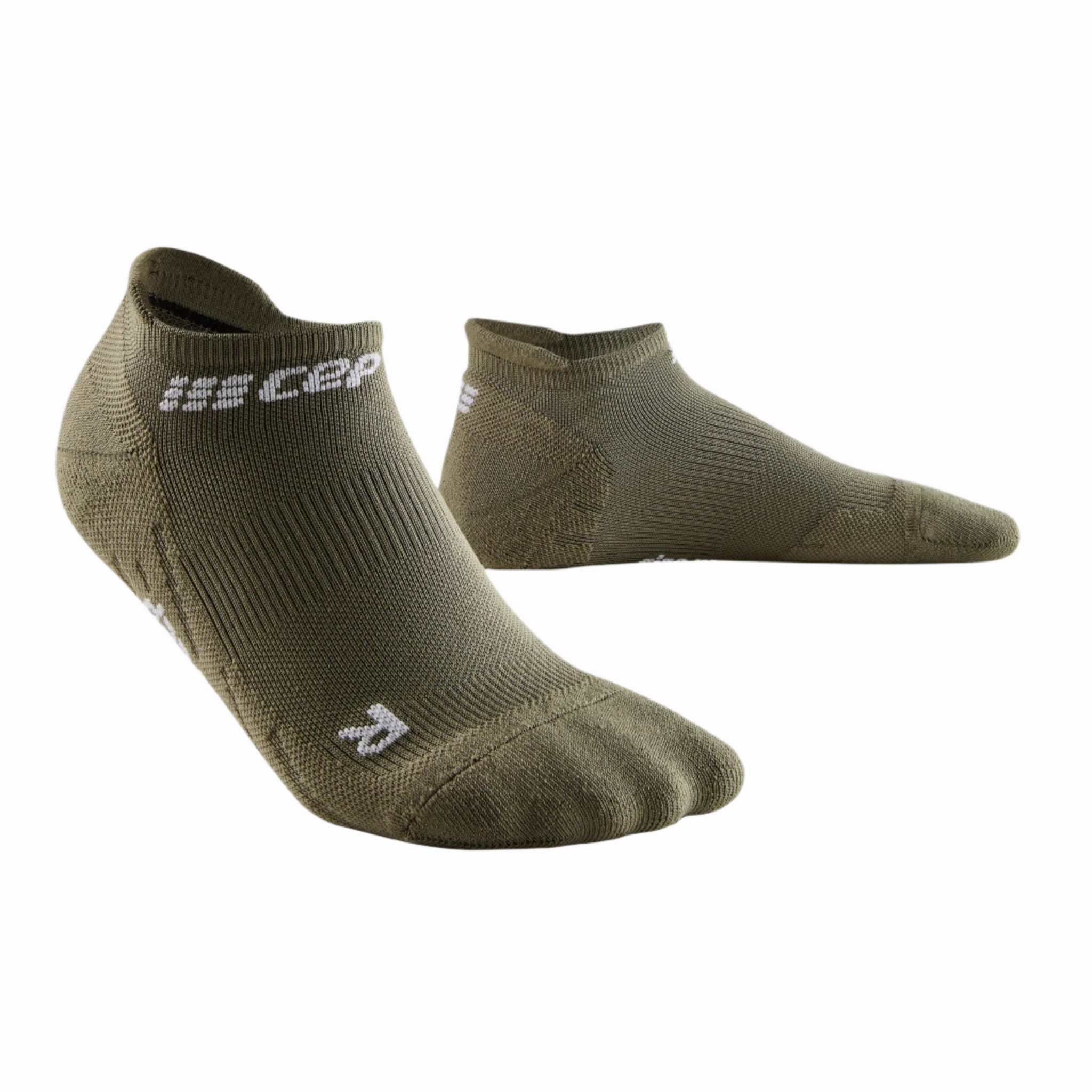 CEP Compression The Run No Show 4.0 Men's Running Socks (Olive)