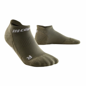CEP Compression The Run No Show 4.0 Women's Running Socks (Olive)