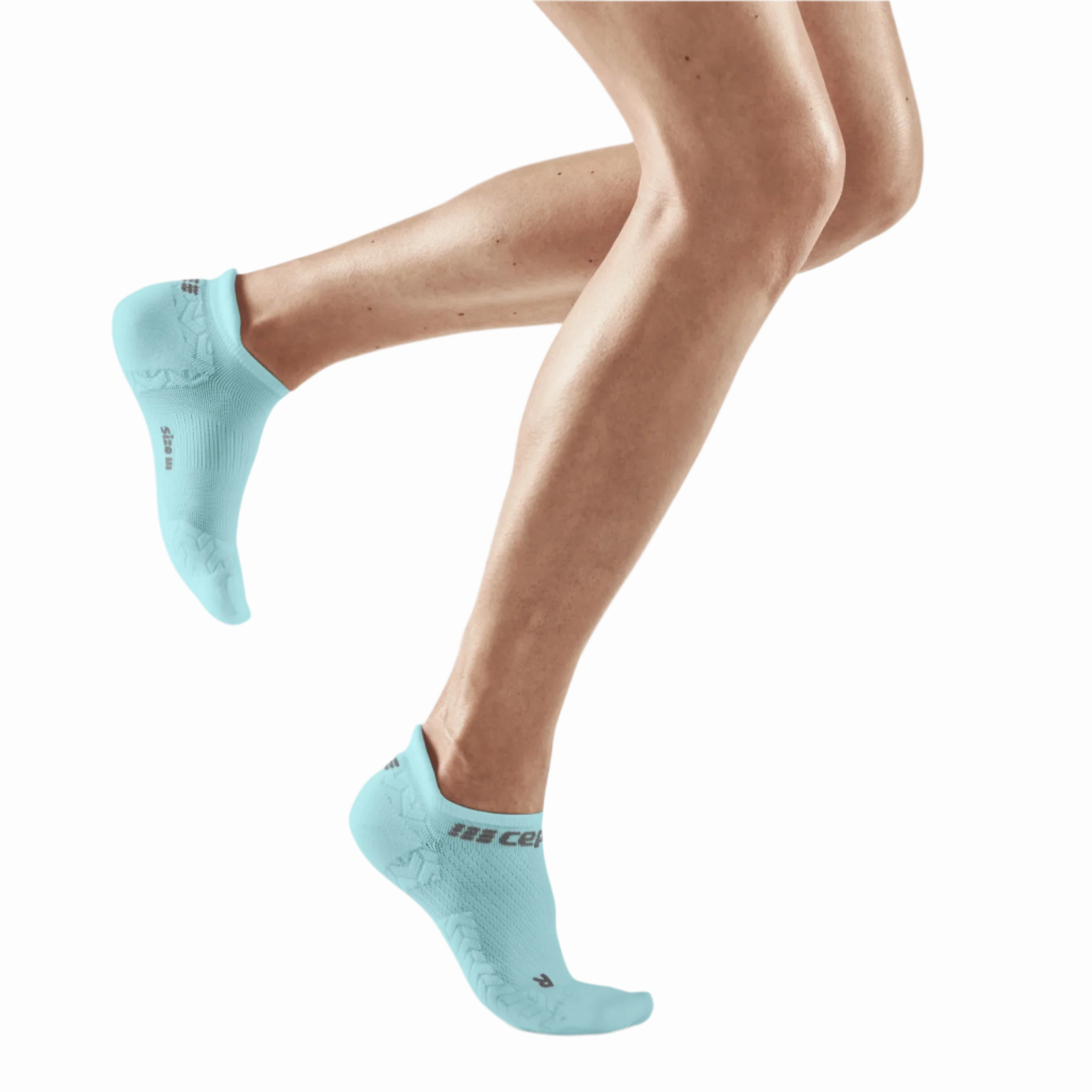CEP Compression Ultralight No Show Women's Running Socks (Ultralight Light Blue)