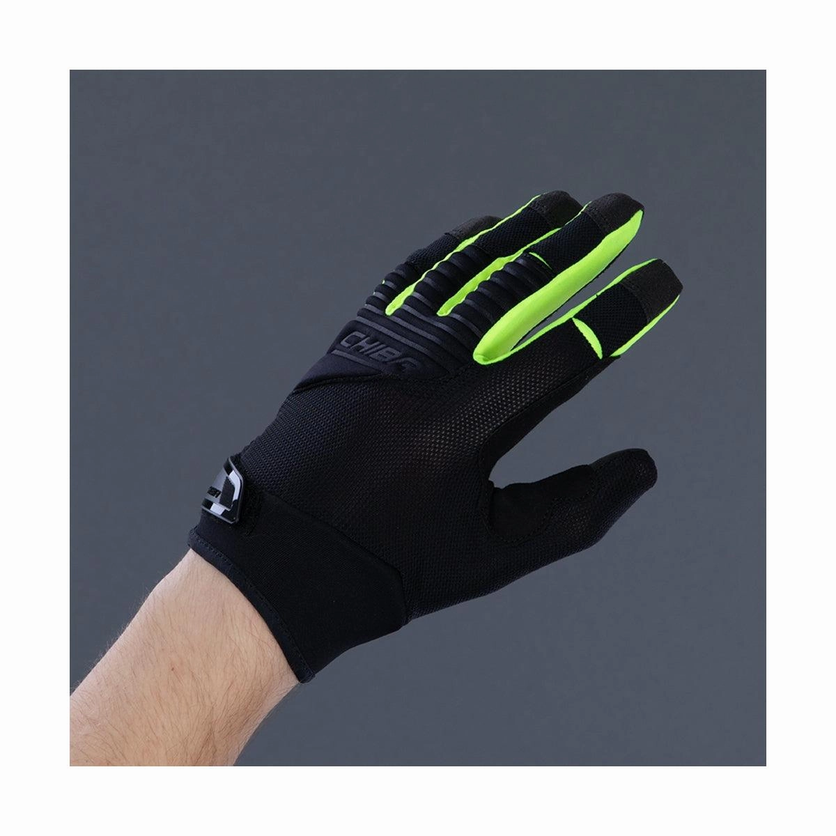 Chiba Blade Mens Cycling Gloves (Black/Neon Yellow)