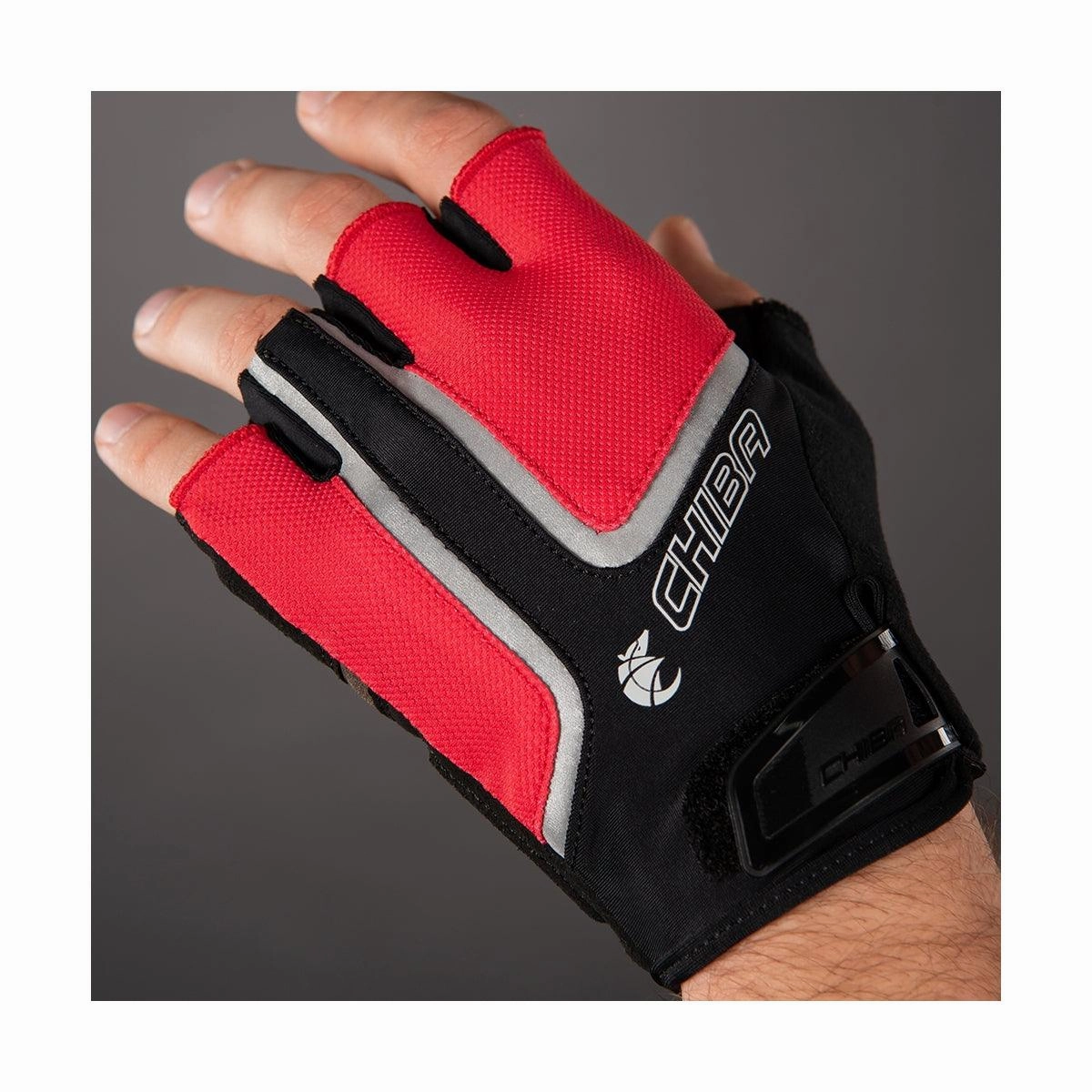 Chiba Gel Air Reflex Mens Cycling Gloves (Red)