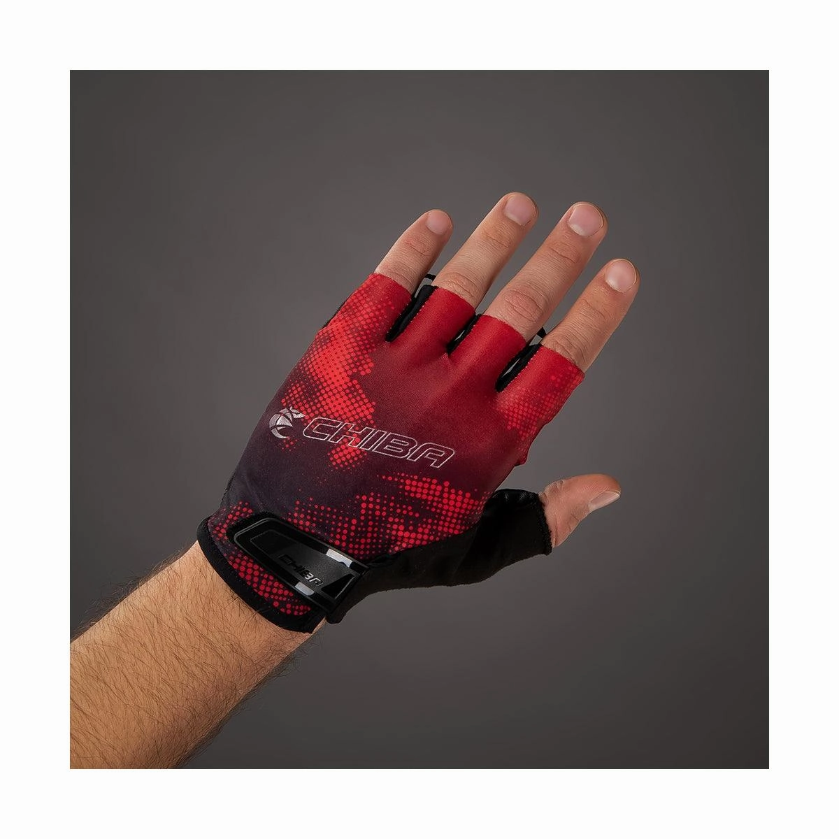 Chiba Ride II Mens Cycling Gloves (Red)
