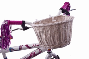 Classic Vintage Style Kiddies Girlie Bike Wicker D-shape Shopping Basket