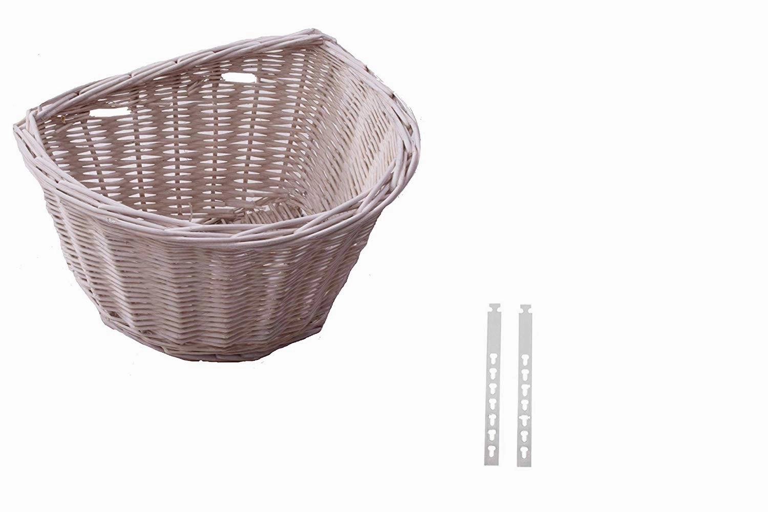 Classic Vintage Style Kiddies Girlie Bike Wicker D-shape Shopping Basket