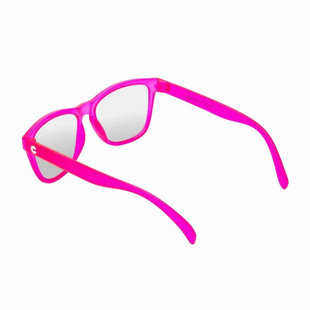 Craycol Pink Party Sunglasses (Icy White Reflective/Transparent Pink)