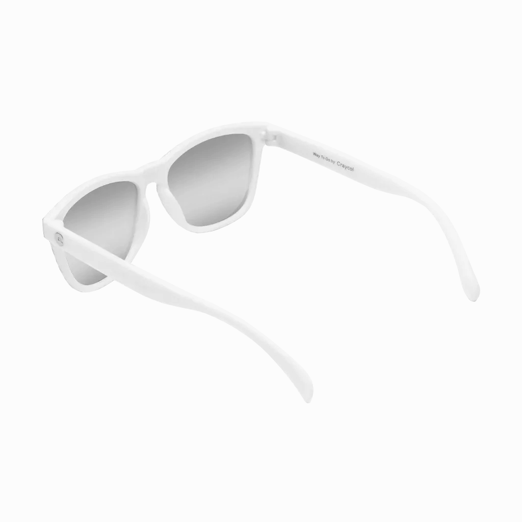 Craycol Raceready Chequered Sunglasses (Icy White Reflective/White-Black)