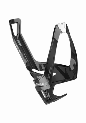 Elite Cannibal XC Bio-based Bottle Cage (Black Glossy/White Graphic)