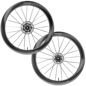 FFWD Raw 55 Carbon Tubeless Ready Disc Brake Wheel - Shimano (Glossy Black)
