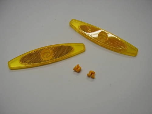 FIXIE MTB ANY BIKE Wheel Spoke Reflectors Orange NOS