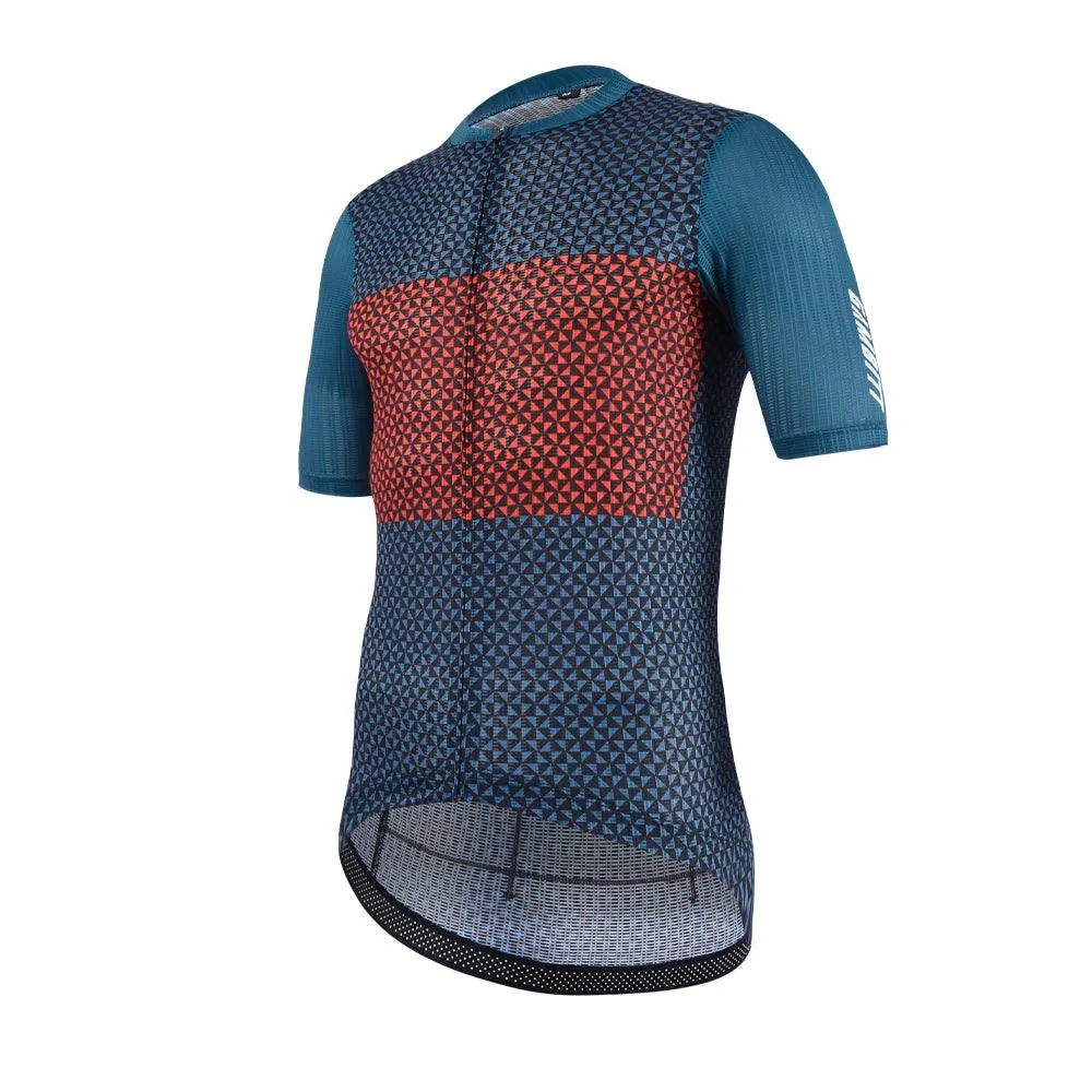 Gambitt Scalata Mens Cycling Jersey (Red Mosaic)