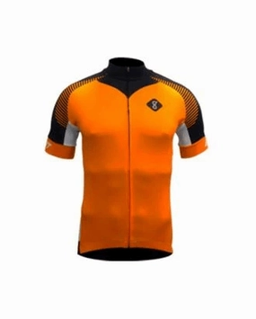 Gambitt Reckon Mens Cycling Jersey (Orange/Black)