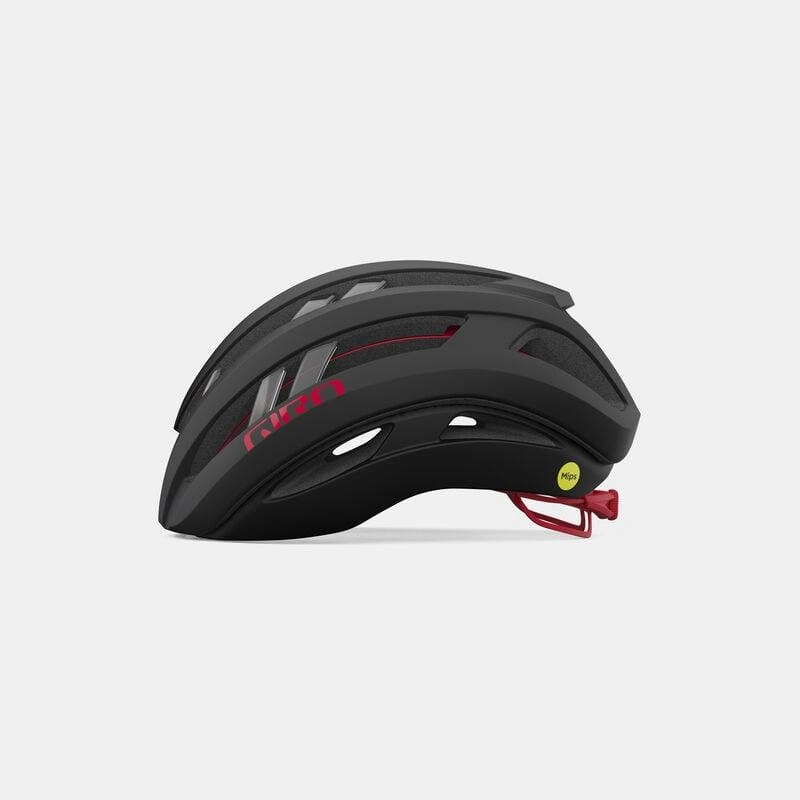 Giro Aries Spherical MIPS Road Cycling Helmet (Matte Carbon/Red)