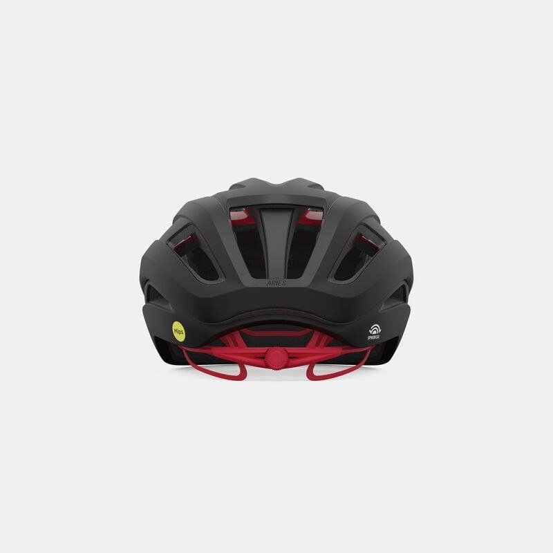 Giro Aries Spherical MIPS Road Cycling Helmet (Matte Carbon/Red)