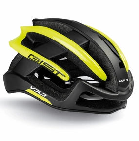 Gist Volo Road Cycling Helmet (Black/Neon Yellow)
