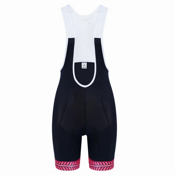 Heini Siena 413 Women's Cycling Bibshorts (Black/White/Pink)