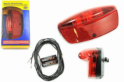 HELLA RL980 SAFETY MAX LED DYNAMO BATTERY LIGHT REAR CARRIER FITTING