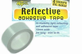 HI VISIBILITY REFLECTIVE TAPE 2 METRE ROLL 15mm*BE SAFE NOT SORRY*SILVER 2.99ea