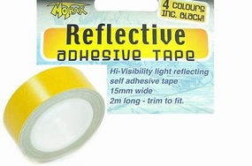 HI VISIBILITY REFLECTIVE TAPE 2 METRE ROLL 15mm*BE SAFE NOT SORRY*YELLOW 2.99ea