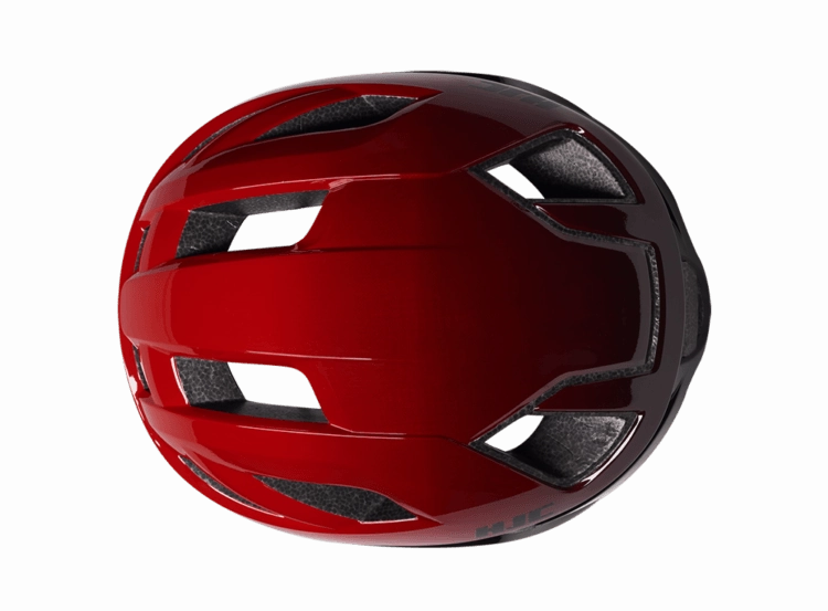 HJC Bellus Road Cycling Helmet (Matte Glossy Red Black)