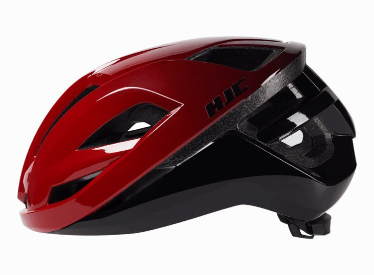 HJC Bellus Road Cycling Helmet (Matte Glossy Red Black)