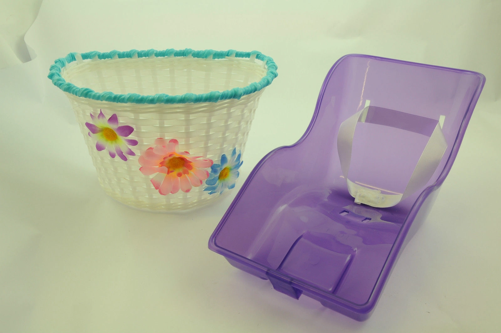 KIDDIES BIKE ACCESSORY PACK PURPLE DOLLY CARRIER SEAT   BASKET GREAT IDEAL PRESENT
