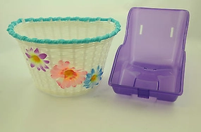 KIDDIES BIKE ACCESSORY PACK PURPLE DOLLY CARRIER SEAT   BASKET GREAT IDEAL PRESENT