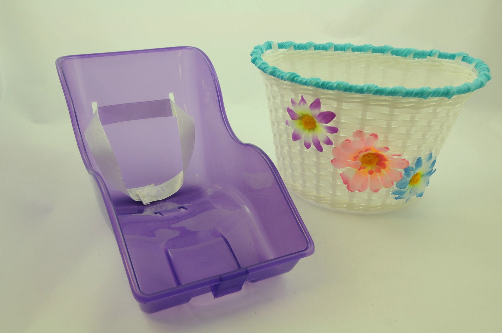 KIDDIES BIKE ACCESSORY PACK PURPLE DOLLY CARRIER SEAT   BASKET GREAT IDEAL PRESENT