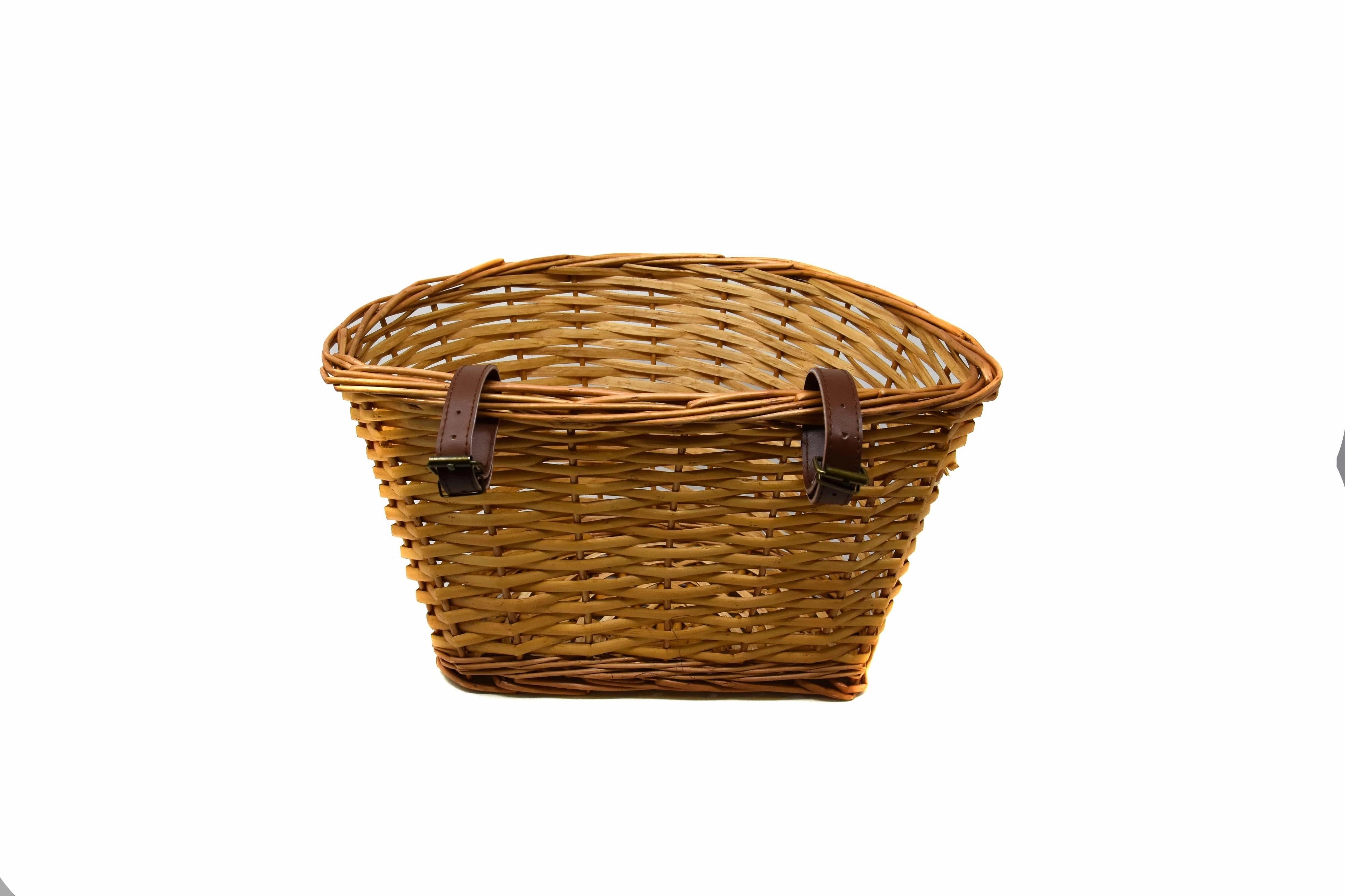 LADIES TRADITIONAL BIKE 15 litre WICKER BASKET VINTAGE STYLE FOR LIFESTYLE HERITAGE BICYCLES complete with straps to fit