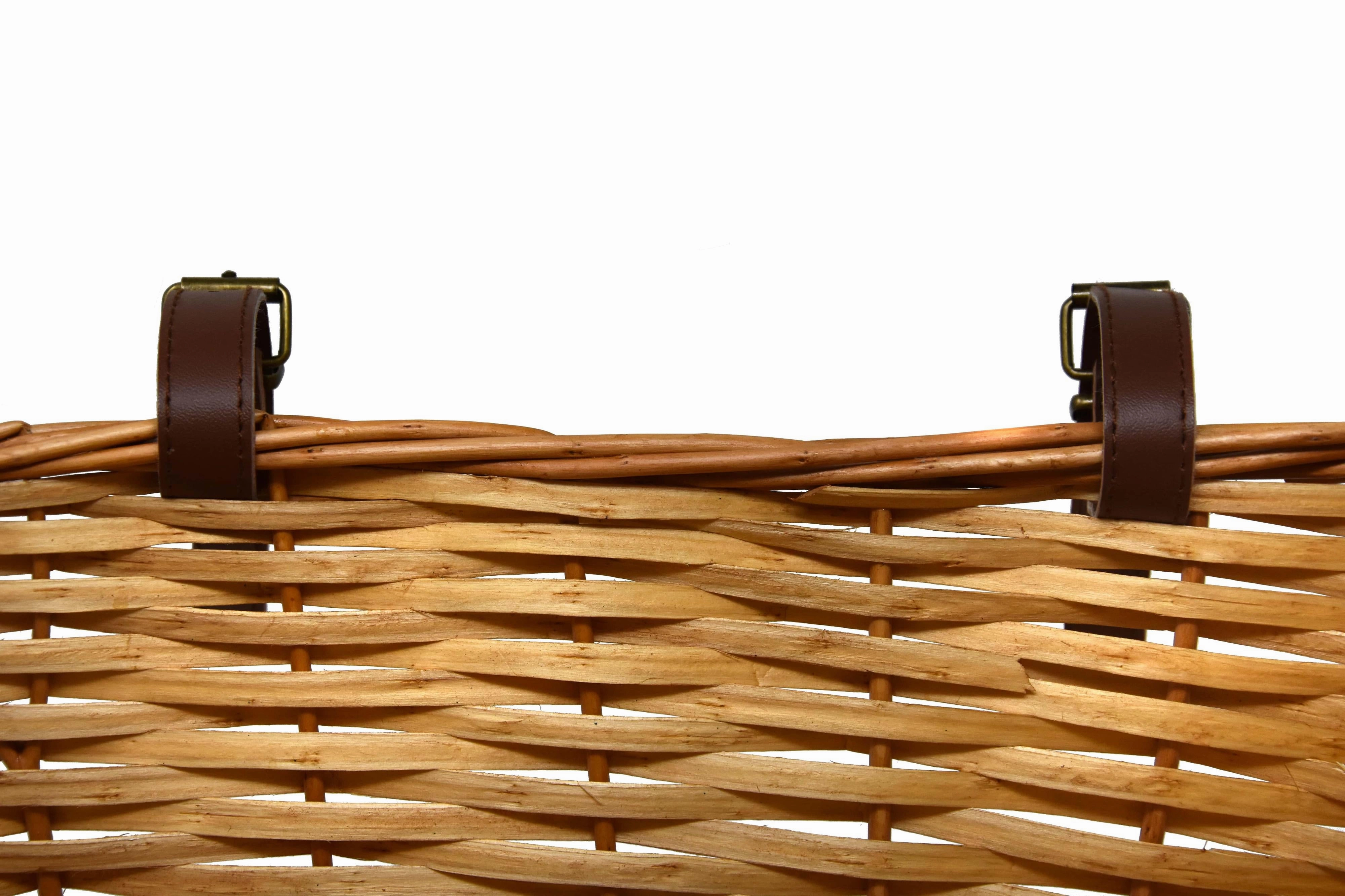 LADIES TRADITIONAL BIKE 15 litre WICKER BASKET VINTAGE STYLE FOR LIFESTYLE HERITAGE BICYCLES complete with straps to fit
