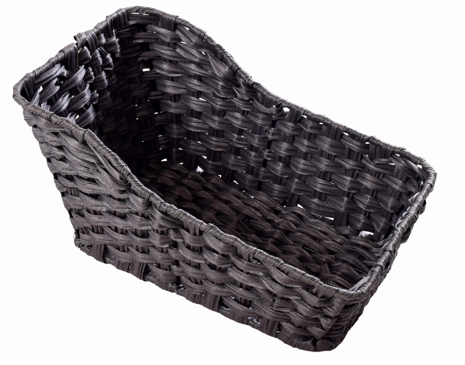 Large Rear Mounted Rattan Bike / Bicycle Shopping Basket - Grey
