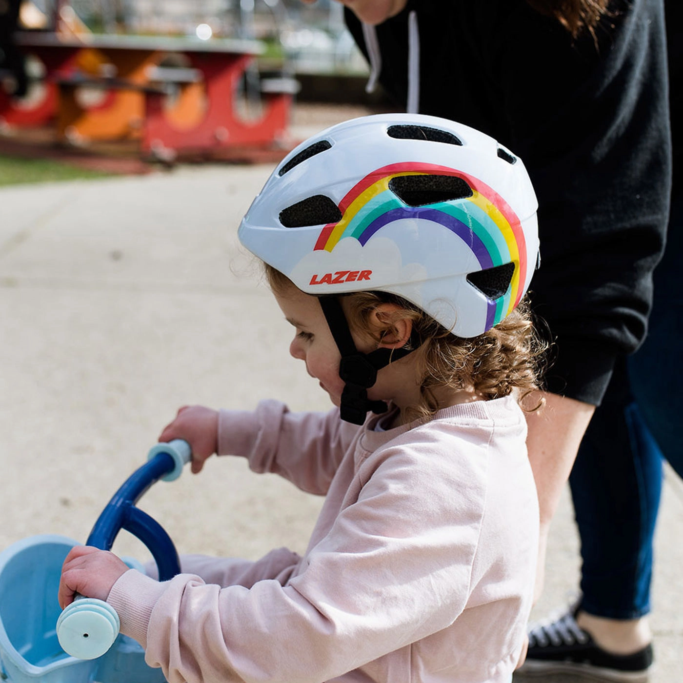 Lazer Pnut KinetiCore kid helmet - Rainbow