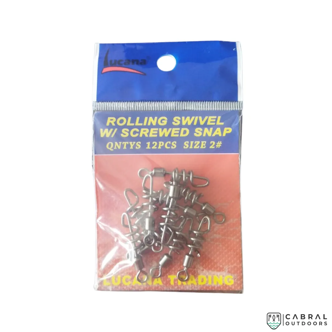 Lucana Rolling Swivel With Screwed Snaps | Size: 02 & 04