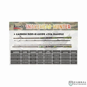 Lucana Snakehead Hunter Baitcasting Rod 7ft