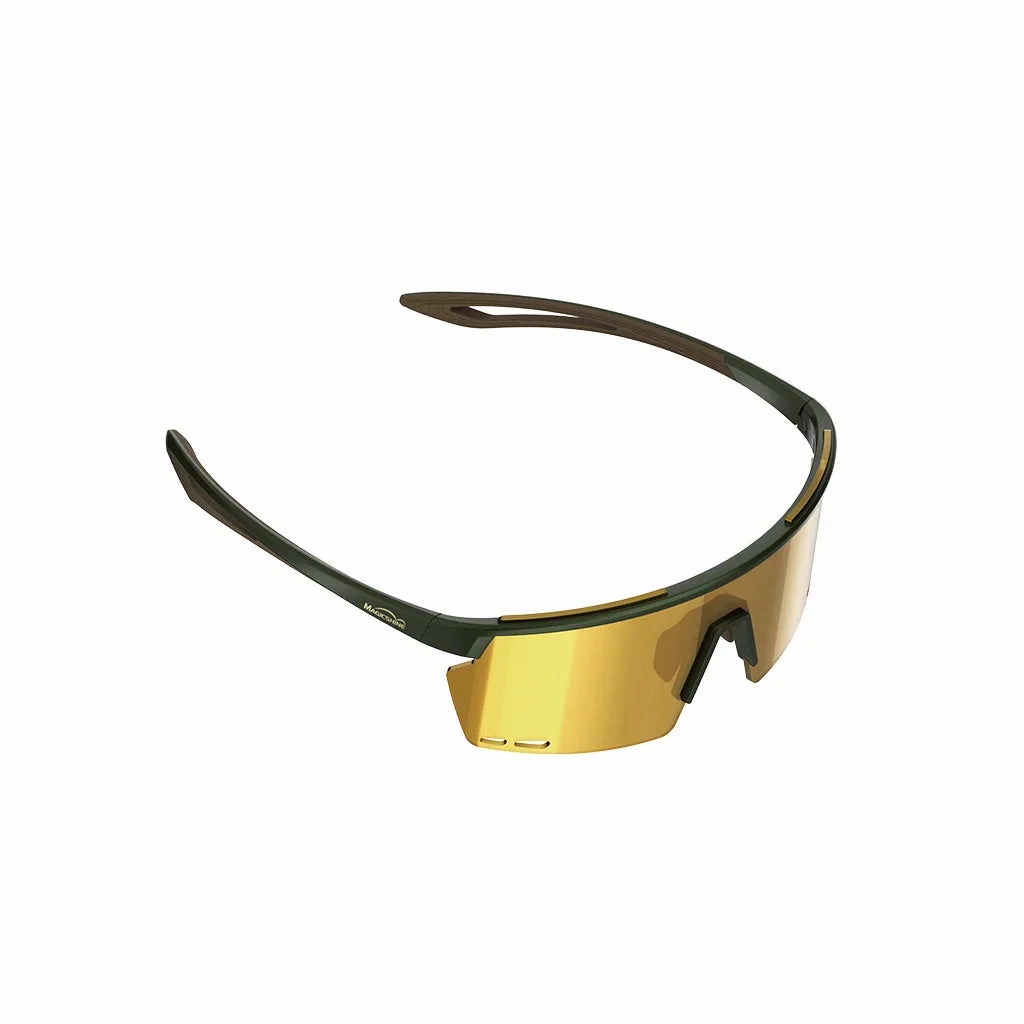Magicshine Rouler Classic Sports Sunglasses (Green/Brown)