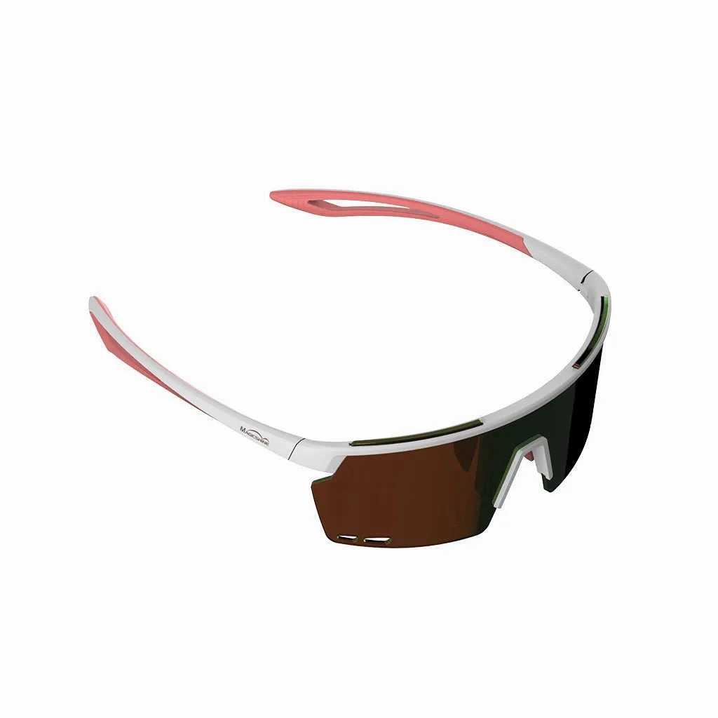 Magicshine Rouler Classic Sports Sunglasses (White/Pink)