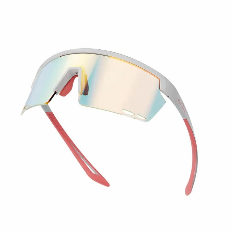 Magicshine Rouler Coated Photochromic Sports Sunglasses (White/Pink)