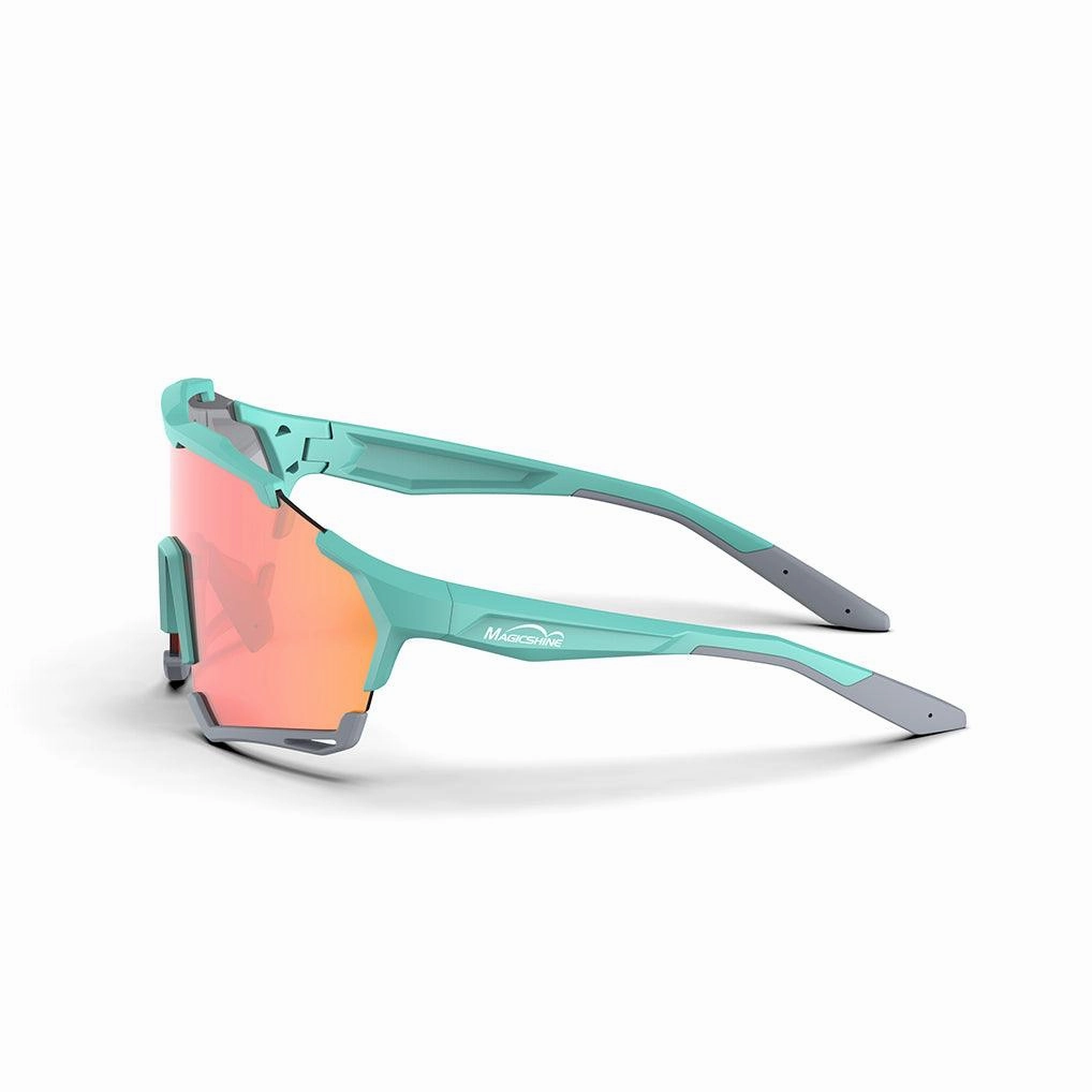 Magicshine Versatile Classic Sport Sunglasses (Red/Green)